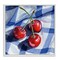 Stupell Industries Three Picnic Cherries on Gingham Framed Giclee, design by Kate Jarvik Birch